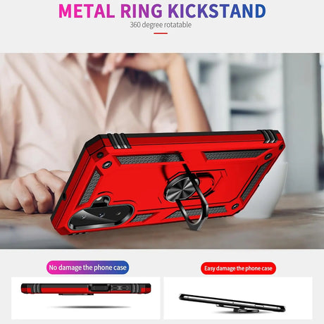 Härte getestete, stoßdämpfende Handyhülle für Samsung Galaxy A26 5G in Rot