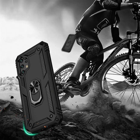 Härte getestete, stoßdämpfende Handyhülle für Samsung Galaxy A32 5G in Schwarz