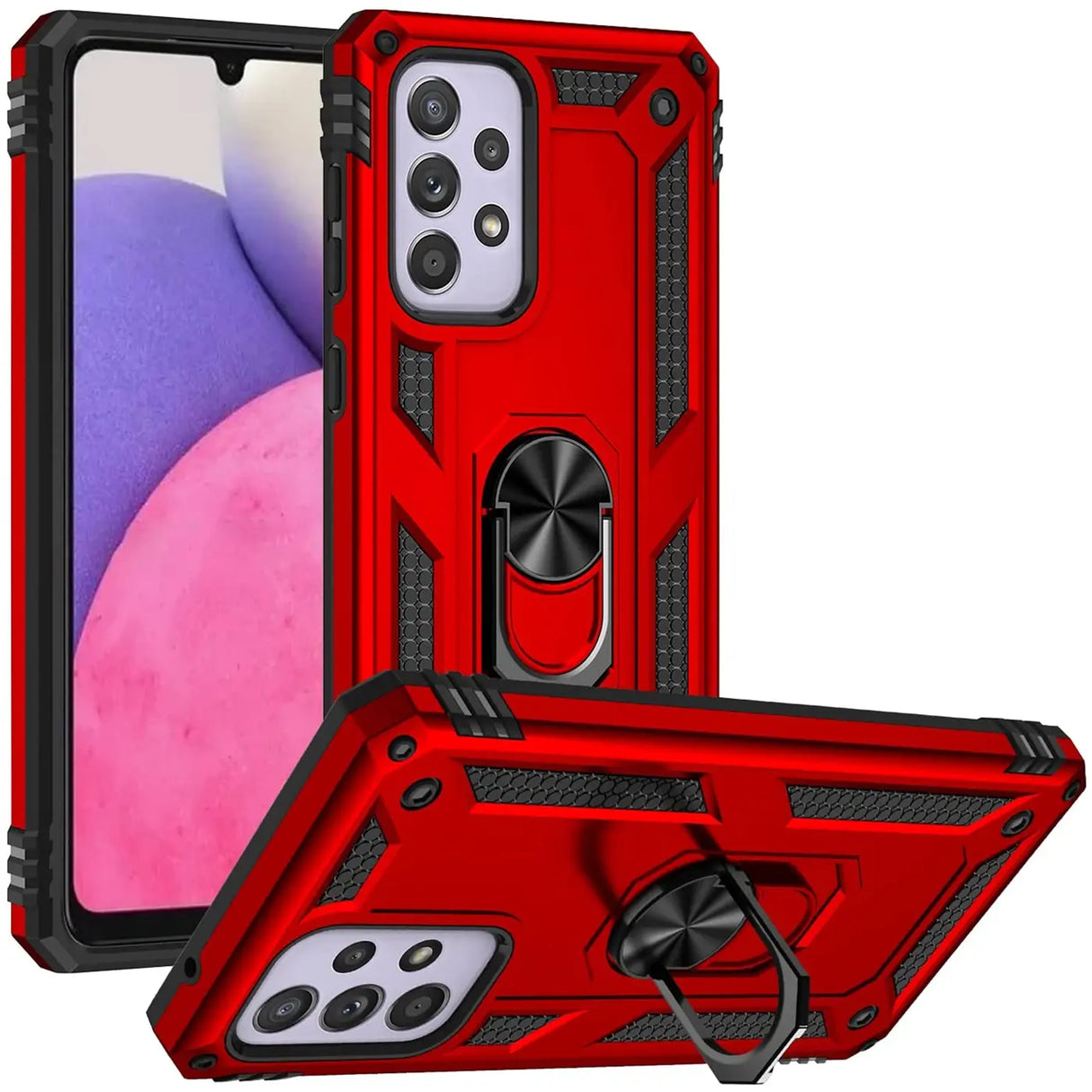Härte getestete, stoßdämpfende Handyhülle für Samsung Galaxy A33 5G in Rot