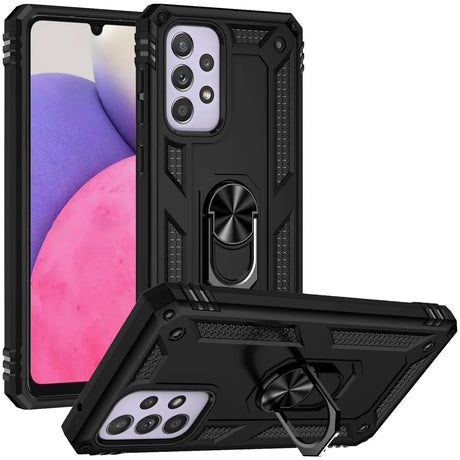 Härte getestete, stoßdämpfende Handyhülle für Samsung Galaxy A33 5G in Schwarz