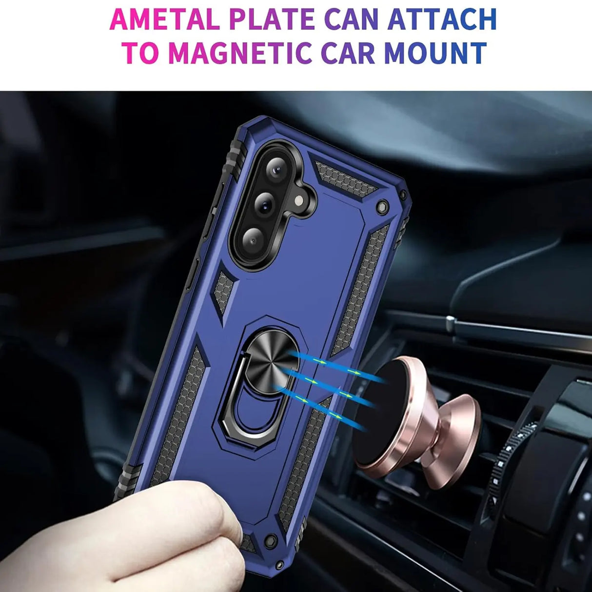 Härte getestete, stoßdämpfende Handyhülle für Samsung Galaxy A36 5G in Blau