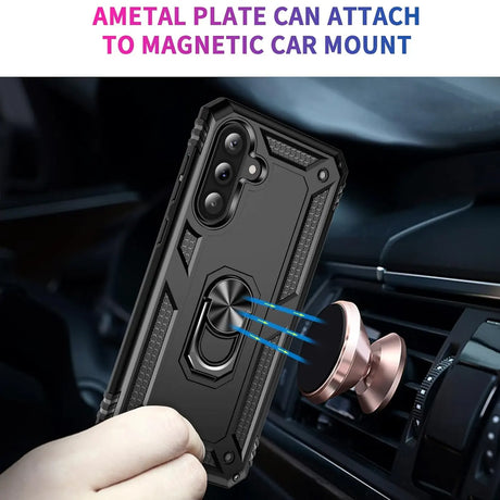 Härte getestete, stoßdämpfende Handyhülle für Samsung Galaxy A36 5G in Schwarz