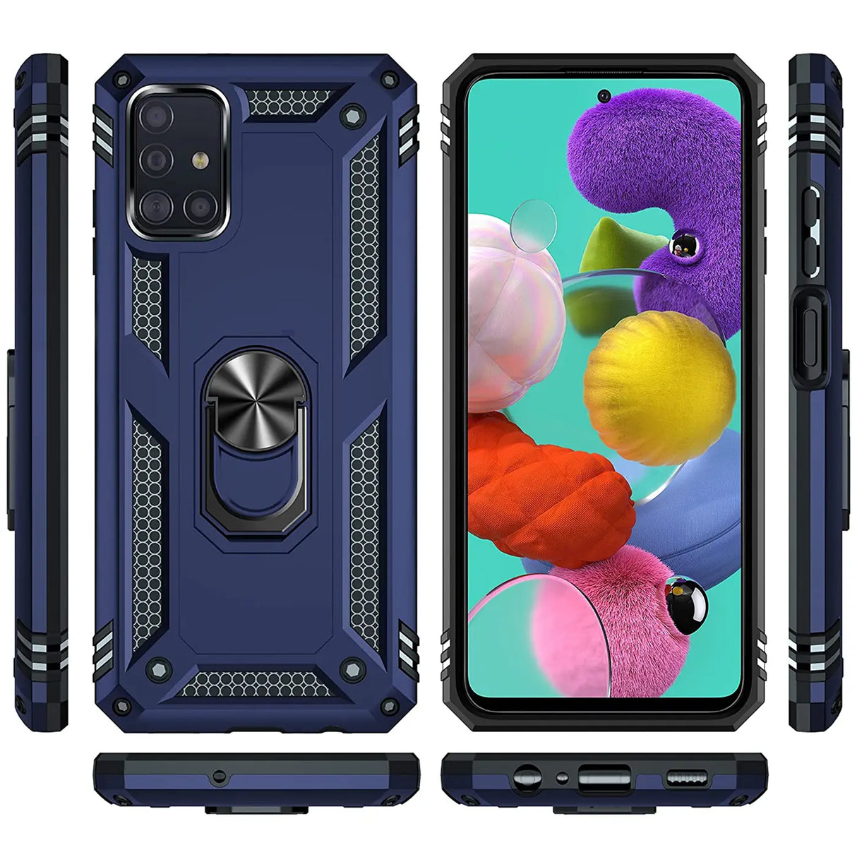 Härte getestete, stoßdämpfende Handyhülle für Samsung Galaxy A51 in Blau