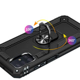 Härte getestete, stoßdämpfende Handyhülle für Samsung Galaxy A51 in Schwarz