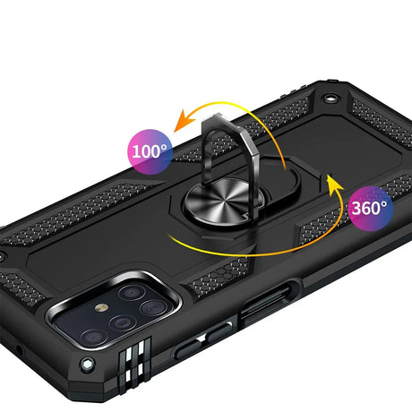 Härte getestete, stoßdämpfende Handyhülle für Samsung Galaxy A51 in Schwarz