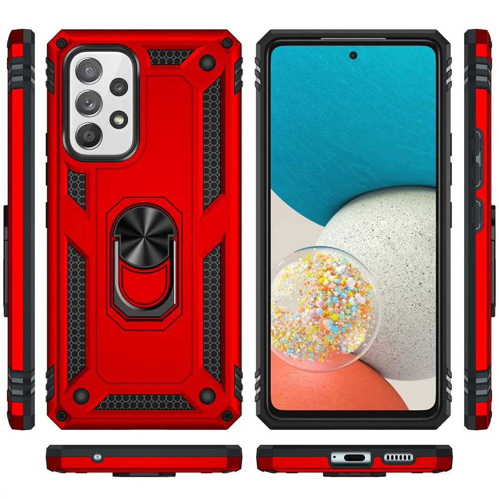 Härte getestete, stoßdämpfende Handyhülle für Samsung Galaxy A53 5G in Rot