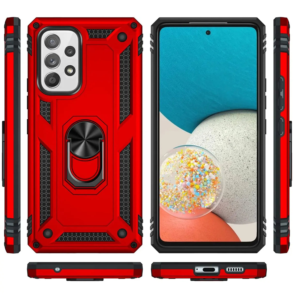 Härte getestete, stoßdämpfende Handyhülle für Samsung Galaxy A53 5G in Rot