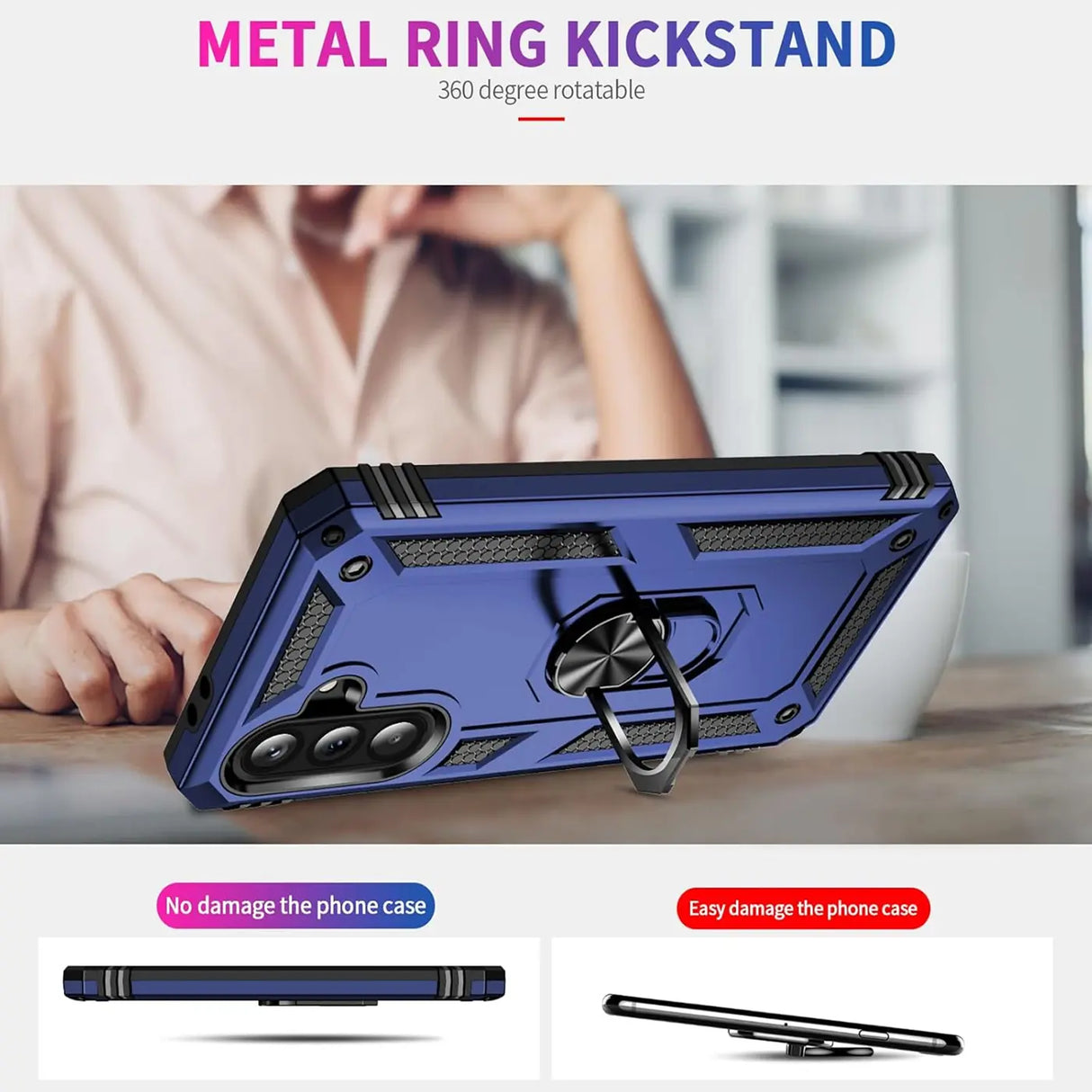 Härte getestete, stoßdämpfende Handyhülle für Samsung Galaxy A56 5G in Blau