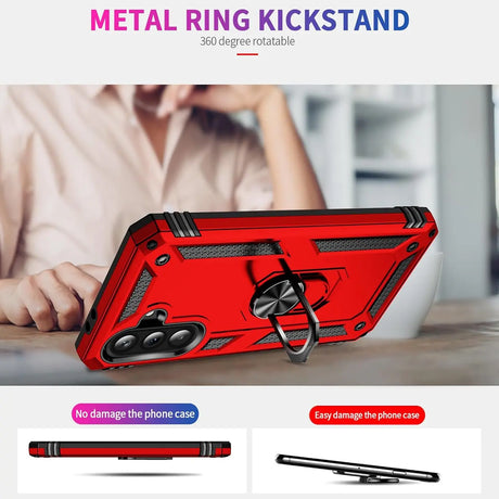 Härte getestete, stoßdämpfende Handyhülle für Samsung Galaxy A56 5G in Rot