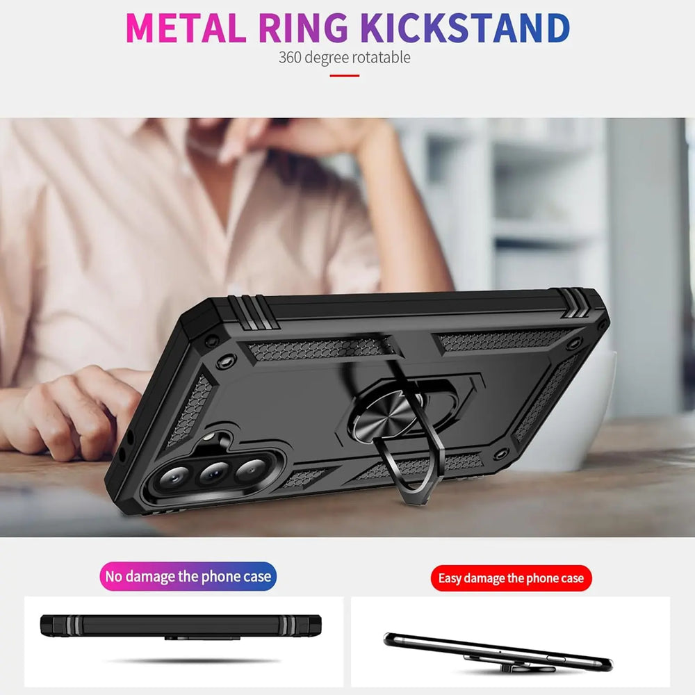 Härte getestete, stoßdämpfende Handyhülle für Samsung Galaxy A56 5G in Schwarz