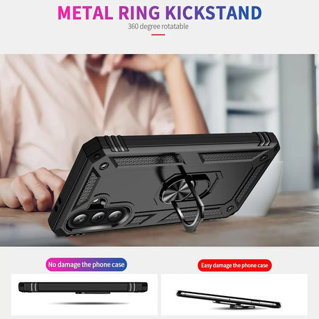 Härte getestete, stoßdämpfende Handyhülle für Samsung Galaxy A56 5G in Schwarz