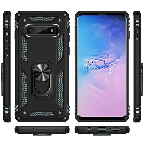 Härte getestete, stoßdämpfende Handyhülle für Samsung Galaxy S10 Plus in Schwarz