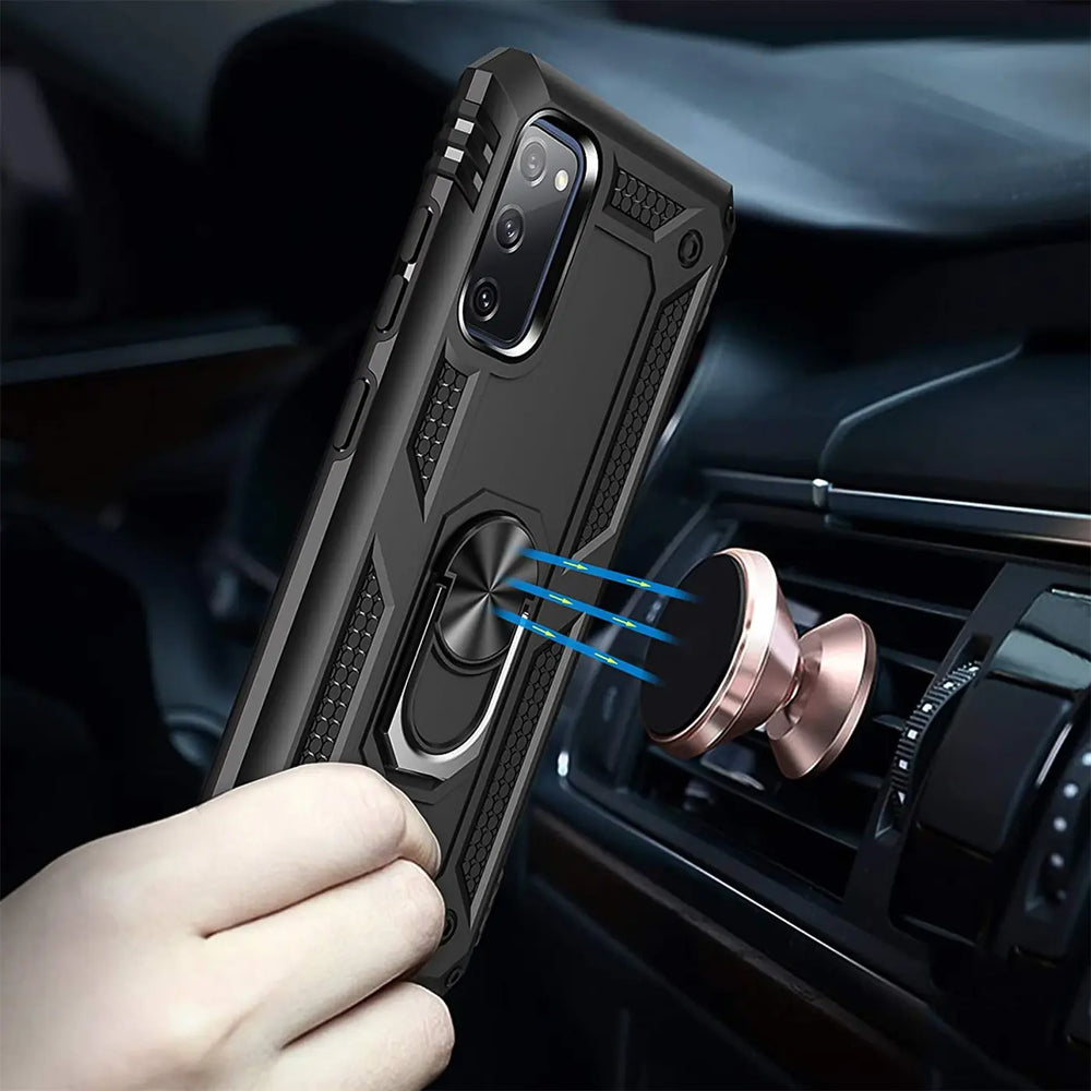 Härte getestete, stoßdämpfende Handyhülle für Samsung Galaxy S20 in Schwarz