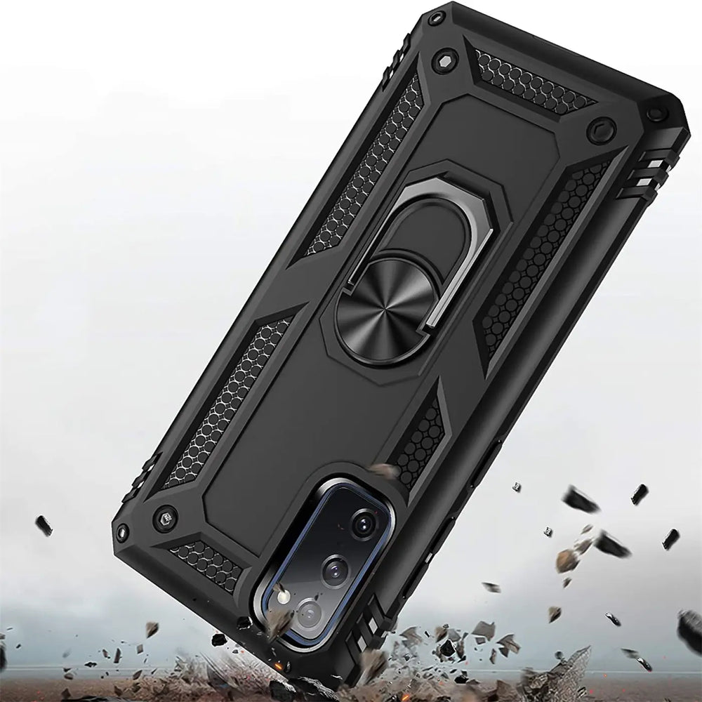 Härte getestete, stoßdämpfende Handyhülle für Samsung Galaxy S20 in Schwarz