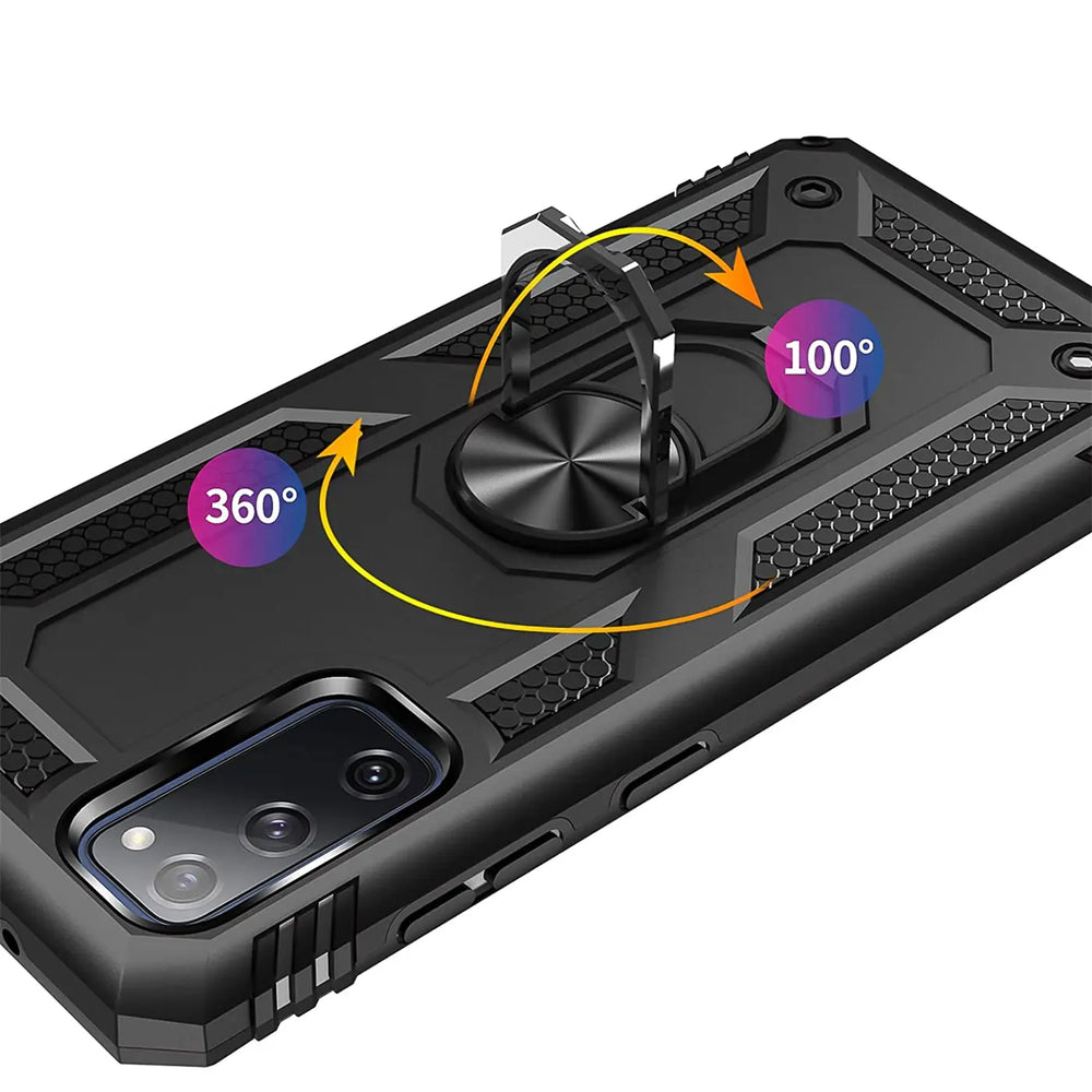 Härte getestete, stoßdämpfende Handyhülle für Samsung Galaxy S20 in Schwarz