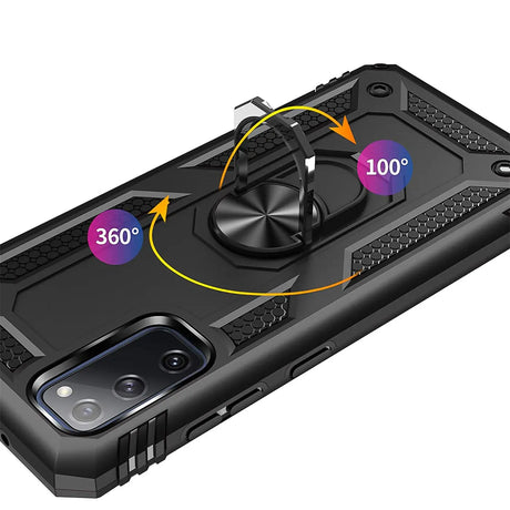 Härte getestete, stoßdämpfende Handyhülle für Samsung Galaxy S20 in Schwarz