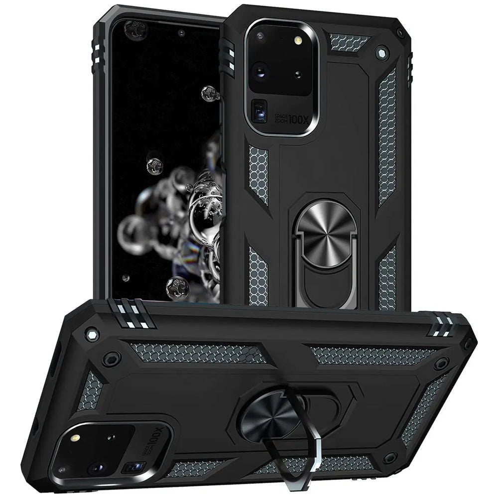 Härte getestete, stoßdämpfende Handyhülle für Samsung Galaxy S20 Ultra in Schwarz