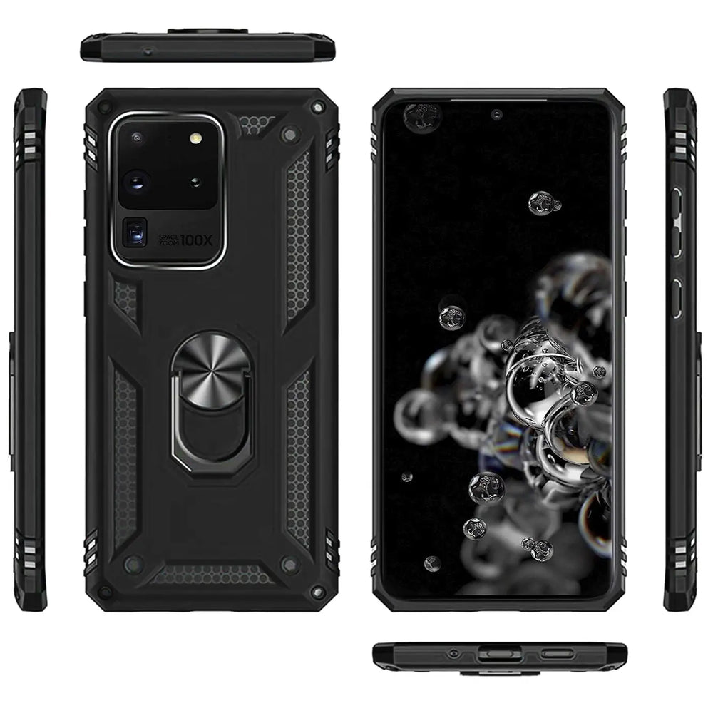 Härte getestete, stoßdämpfende Handyhülle für Samsung Galaxy S20 Ultra in Schwarz