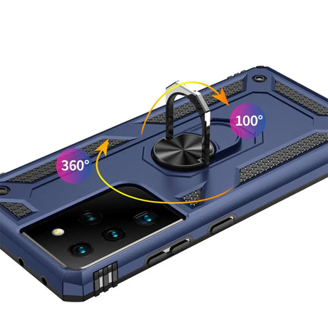 Härte getestete, stoßdämpfende Handyhülle für Samsung Galaxy S21 Ultra in Blau