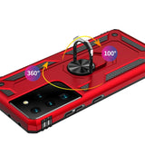 Härte getestete, stoßdämpfende Handyhülle für Samsung Galaxy S21 Ultra in Rot