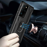 Härte getestete, stoßdämpfende Handyhülle für Samsung Galaxy S21 Ultra in Schwarz