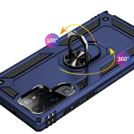 Härte getestete, stoßdämpfende Handyhülle für Samsung Galaxy S22 Ultra in Blau