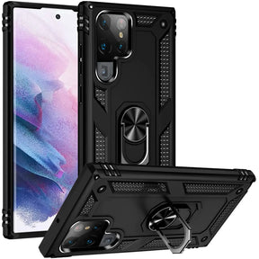 Härte getestete, stoßdämpfende Handyhülle für Samsung Galaxy S22 Ultra in Schwarz