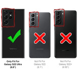 Härte getestete, stoßdämpfende Handyhülle für Samsung Galaxy S22 Ultra in Schwarz