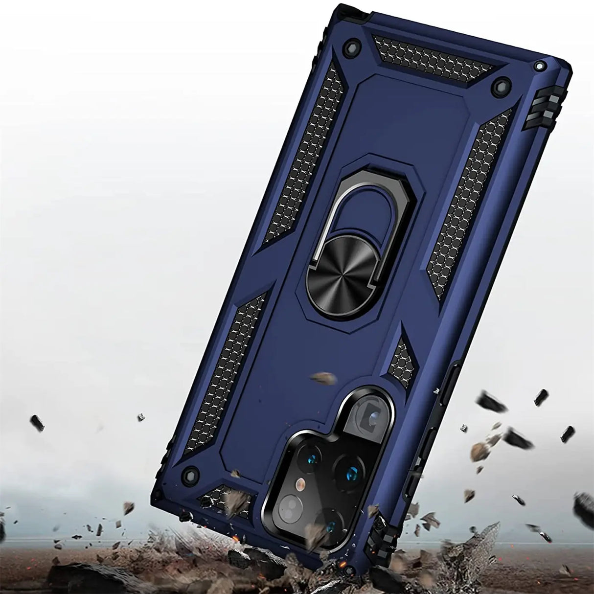 Härte getestete, stoßdämpfende Handyhülle für Samsung Galaxy S23 Ultra in Blau