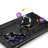 Härte getestete, stoßdämpfende Handyhülle für Samsung Galaxy S24 Ultra in Schwarz