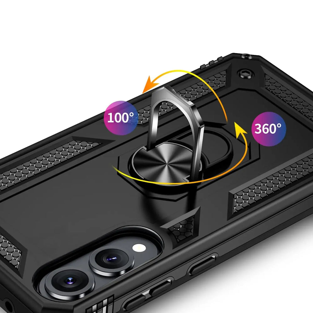 Härte getestete, stoßdämpfende Handyhülle für Samsung Galaxy S25 Edge in Schwarz