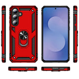 Härte getestete, stoßdämpfende Handyhülle für Samsung Galaxy S25 FE in Rot