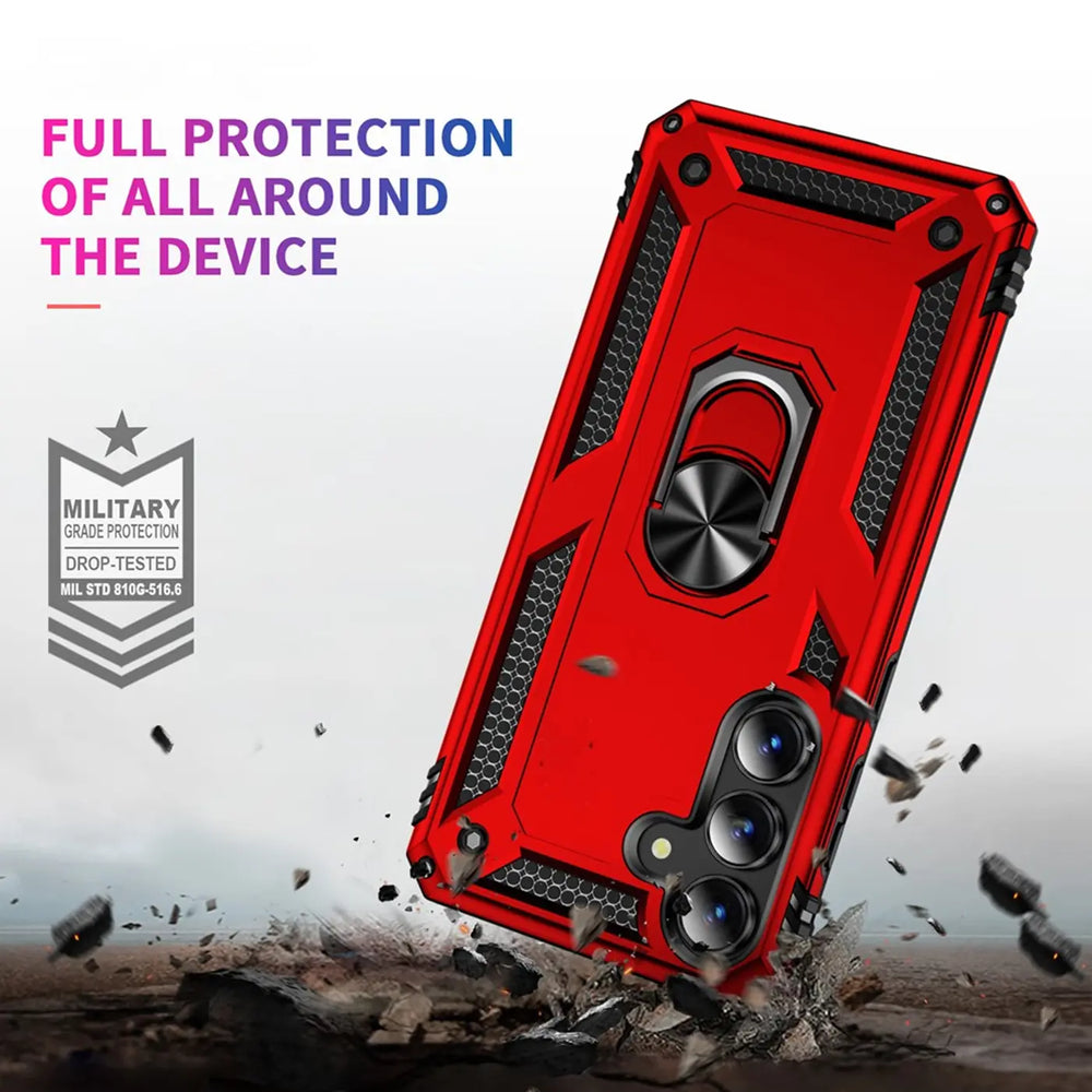 Härte getestete, stoßdämpfende Handyhülle für Samsung Galaxy S25 FE in Rot