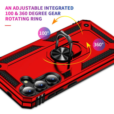 Härte getestete, stoßdämpfende Handyhülle für Samsung Galaxy S25 FE in Rot