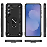 Härte getestete, stoßdämpfende Handyhülle für Samsung Galaxy S25 FE in Schwarz