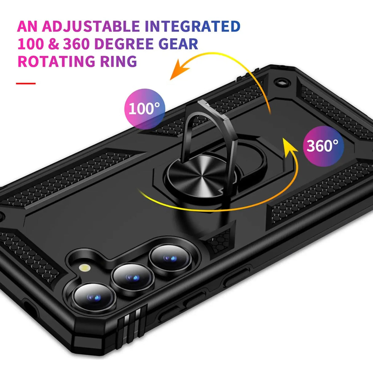 Härte getestete, stoßdämpfende Handyhülle für Samsung Galaxy S25 FE in Schwarz