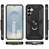 Härte getestete, stoßdämpfende Handyhülle für Samsung Galaxy S25 in Schwarz