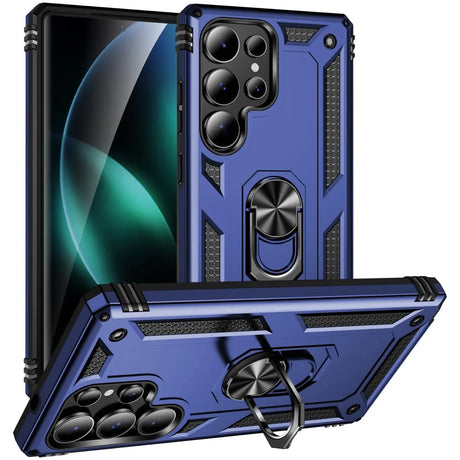 Härte getestete, stoßdämpfende Handyhülle für Samsung Galaxy S25 Ultra in Blau