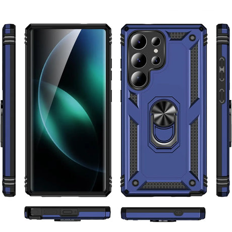 Härte getestete, stoßdämpfende Handyhülle für Samsung Galaxy S25 Ultra in Blau