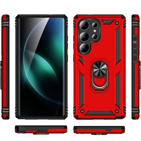 Härte getestete, stoßdämpfende Handyhülle für Samsung Galaxy S25 Ultra in Rot