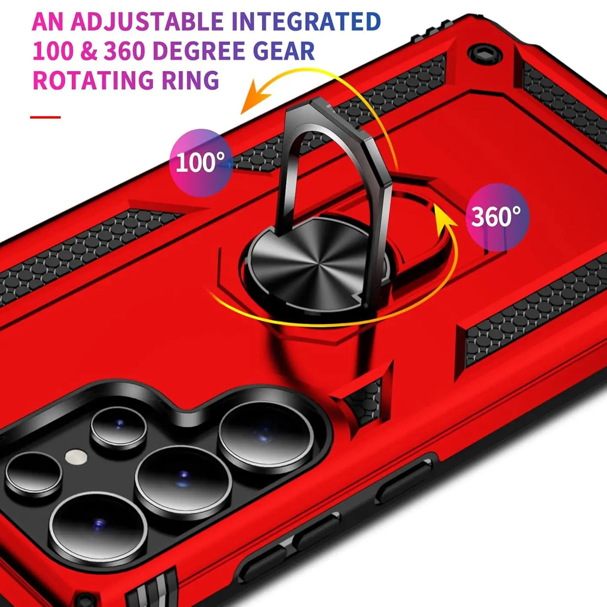 Härte getestete, stoßdämpfende Handyhülle für Samsung Galaxy S25 Ultra in Rot