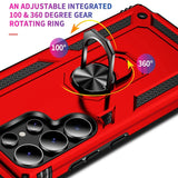 Härte getestete, stoßdämpfende Handyhülle für Samsung Galaxy S25 Ultra in Rot