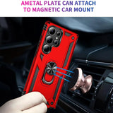 Härte getestete, stoßdämpfende Handyhülle für Samsung Galaxy S25 Ultra in Rot