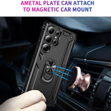 Härte getestete, stoßdämpfende Handyhülle für Samsung Galaxy S25 Ultra in Schwarz