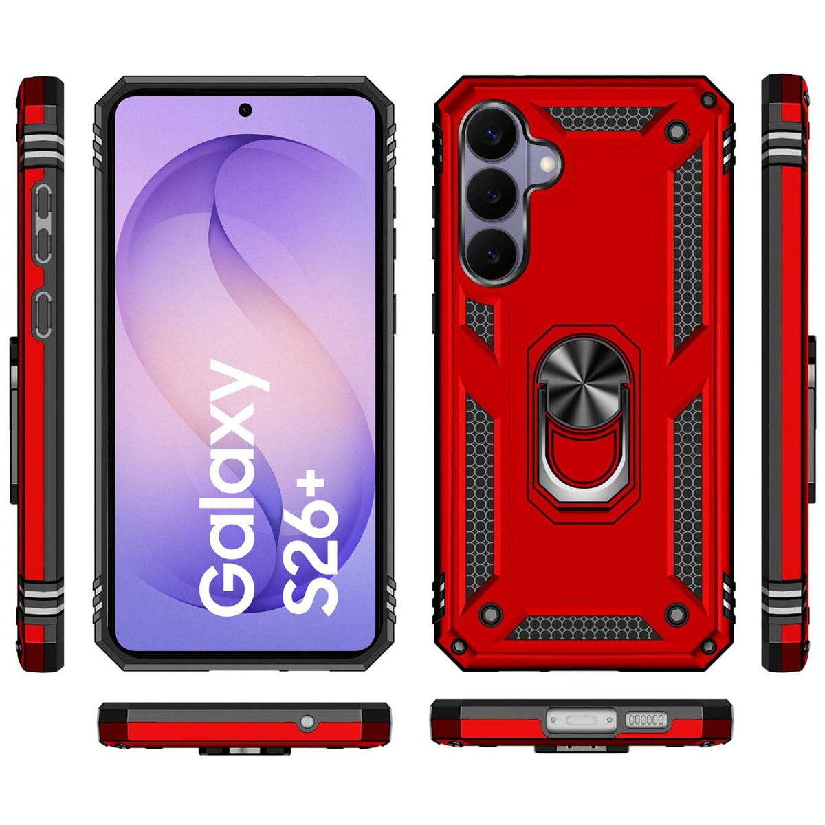 Samsung Galaxy S26 Plus - Military Hülle mit Ringhalter