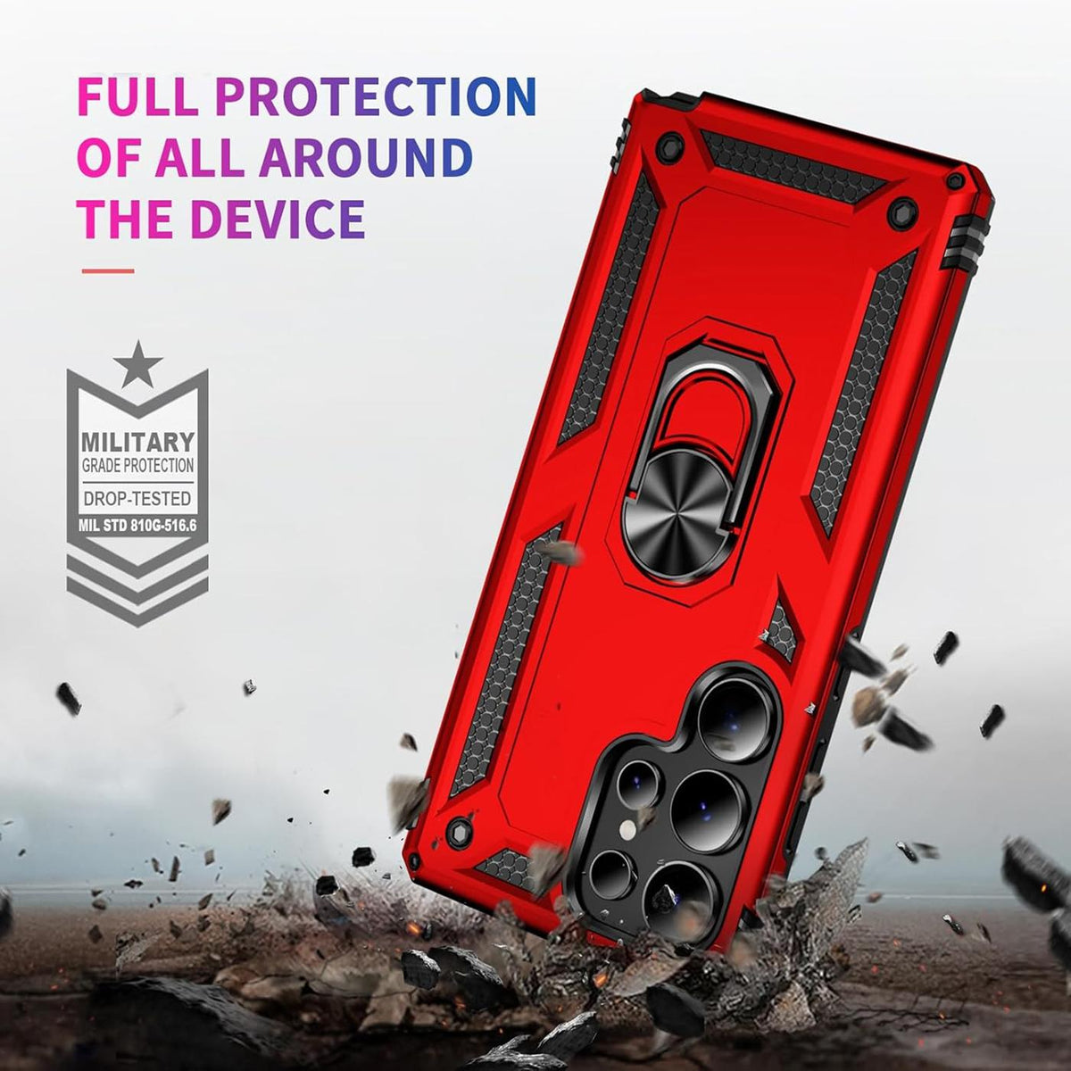 Samsung Galaxy S26 Ultra - Military Hülle mit Ringhalter