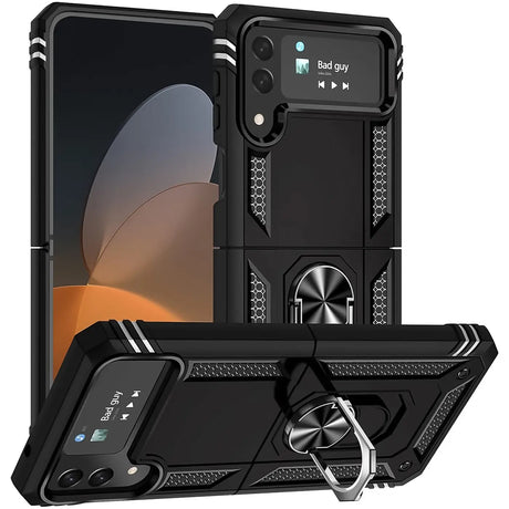 Härte getestete, stoßdämpfende Handyhülle für Samsung Galaxy Z Flip 3 in Schwarz