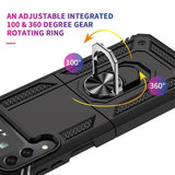 Härte getestete, stoßdämpfende Handyhülle für Samsung Galaxy Z Flip 3 in Schwarz