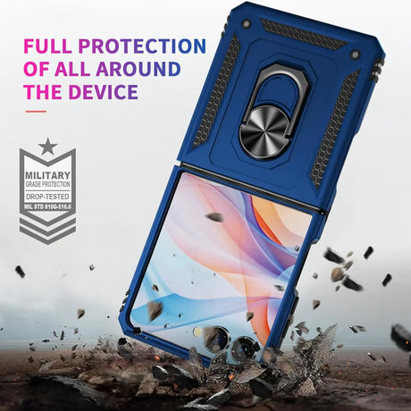 Härte getestete, stoßdämpfende Handyhülle für Samsung Galaxy Z FLIP 7 in Blau