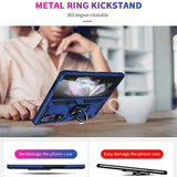 Härte getestete, stoßdämpfende Handyhülle für Samsung Galaxy Z FOLD 3 in Blau